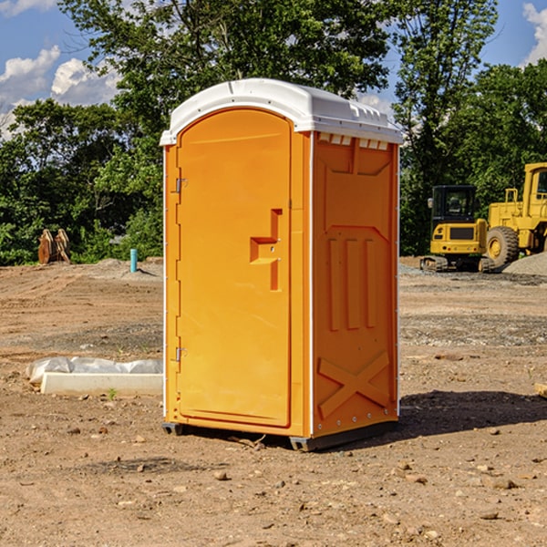 how often are the porta potties cleaned and serviced during a rental period in Wesley